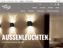 Tablet Screenshot of licht-kraus.de